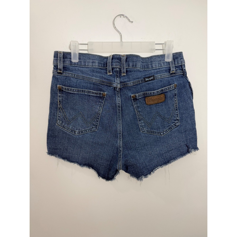 Wrangler Womens High Rise Cutoff Denim Shorts Blue 1011MWHBB Size 7 AVG